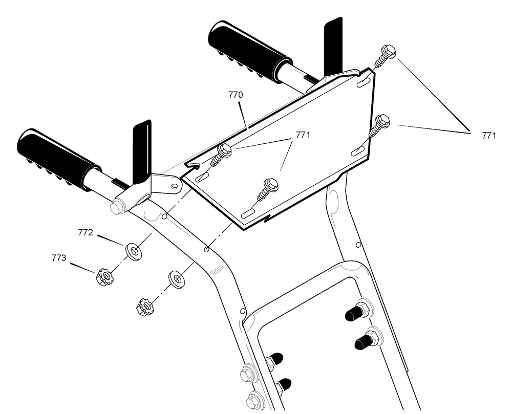 Control Panel Diagram and Parts List for 6271200X110-18-2830-88SN927 2007 Briggs and Stratton Snow Blower